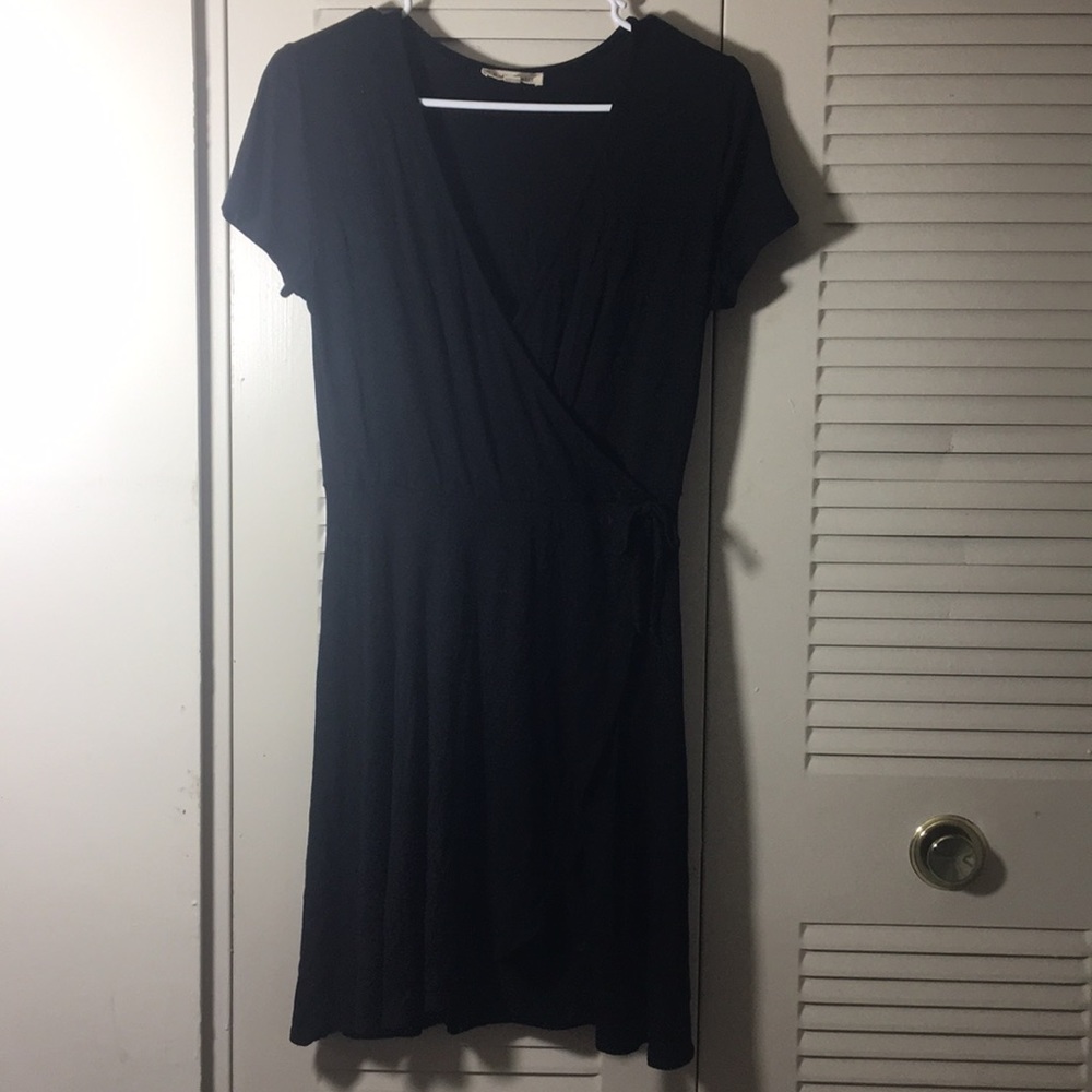 Black wrap dress